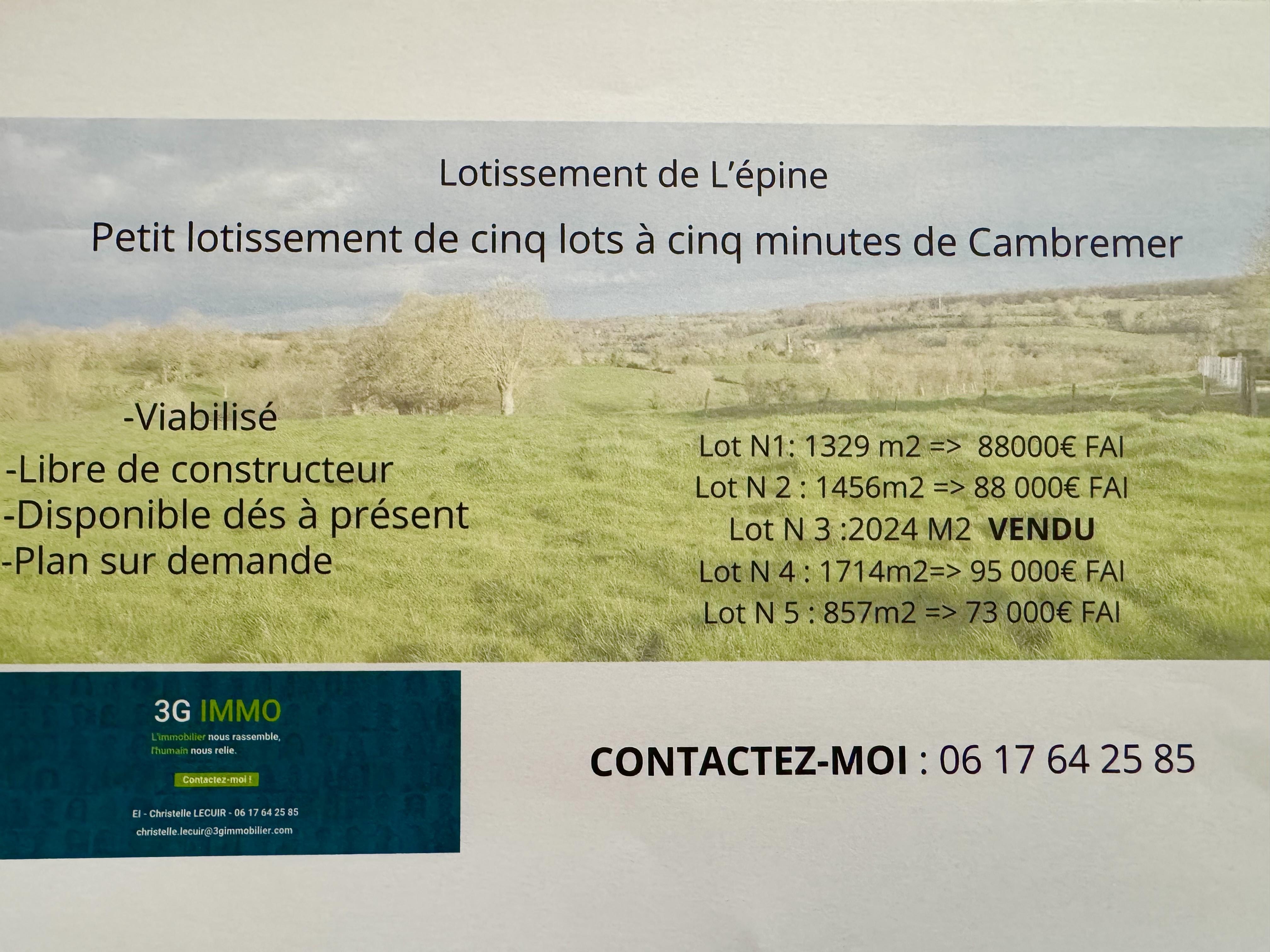Terrain constructible - 857 m² - Cambremer