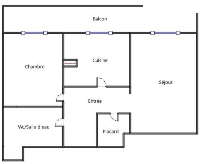Appartement T2 - 2 pièces - 36 m² - Paris
