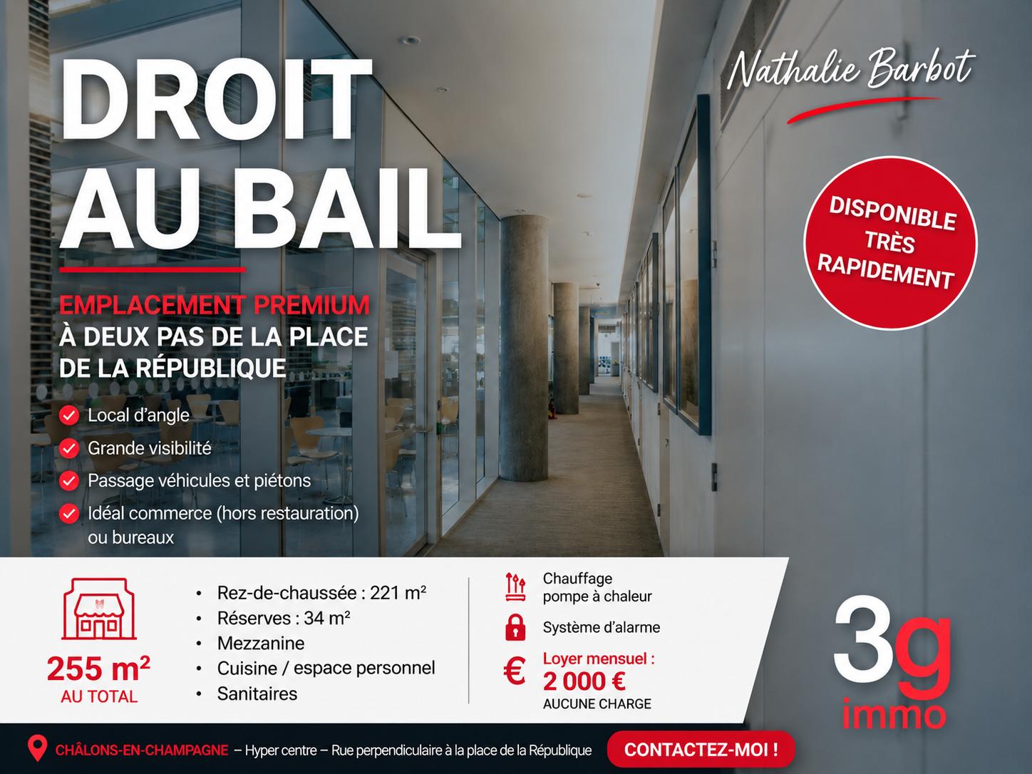 Local commercial 254 m² · à Châlons-en-Champagne · 254 m² · 95 000 €