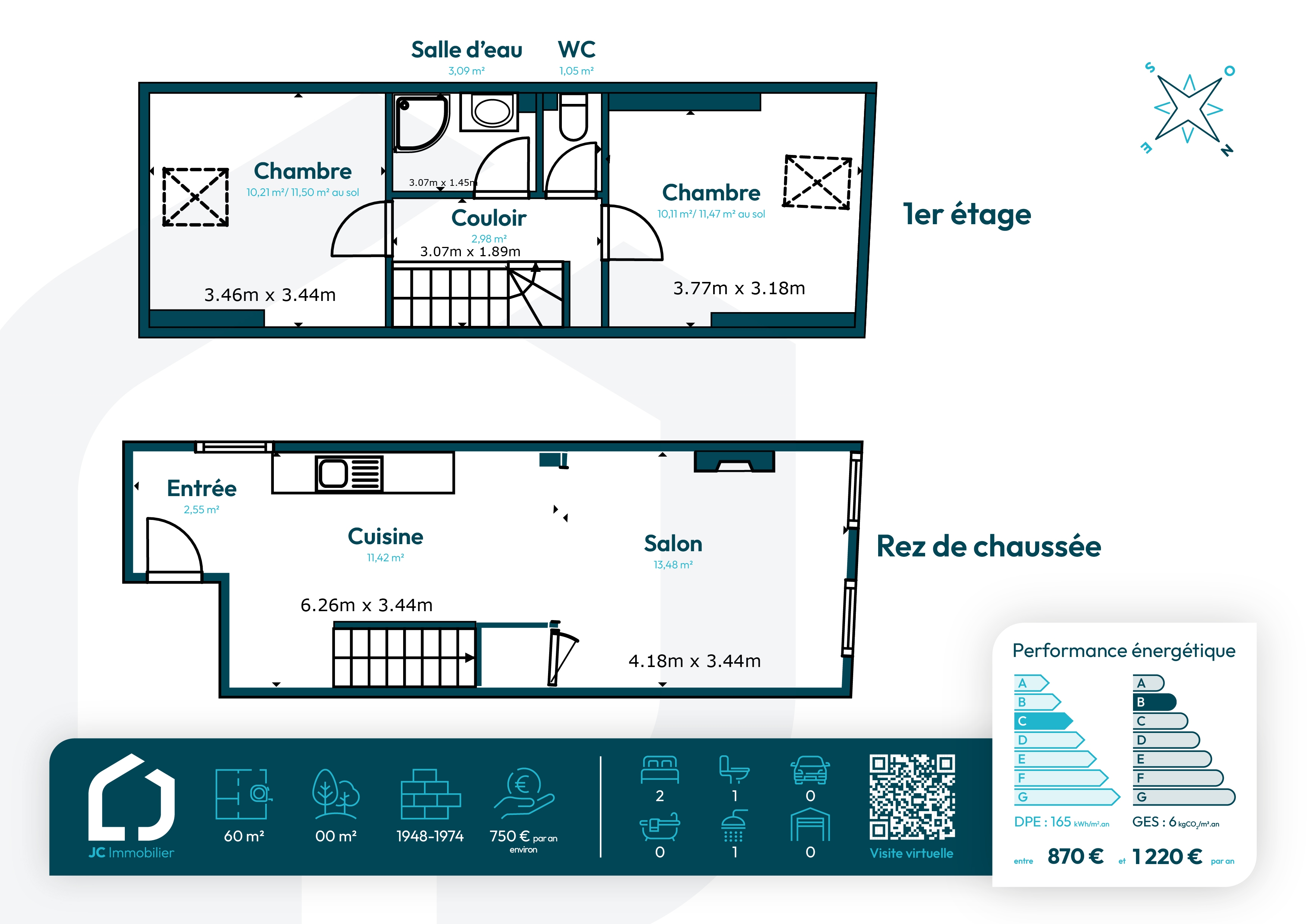 Appartement 3 pièces 60 m² · à Souppes-sur-Loing · 60 m² · 112 000 €