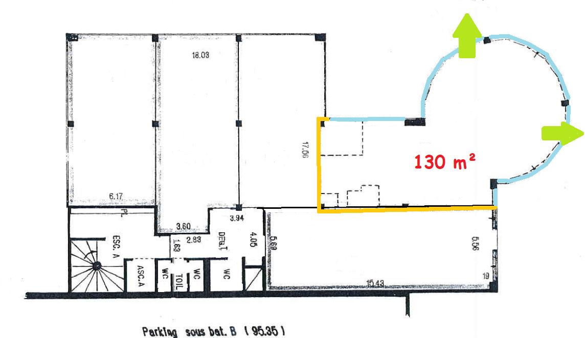 Local Commercial - 130.09 m² - Le Cannet